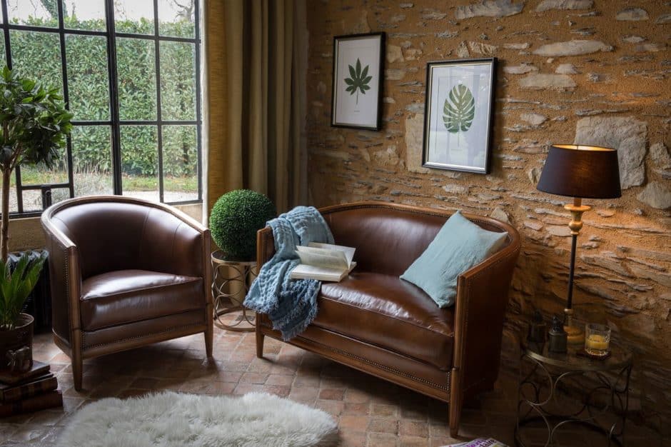 Fauteuil et canapé club Edmond