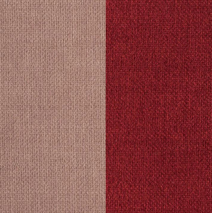 Tissu vieux rose / Tissu bordeaux - Apollo