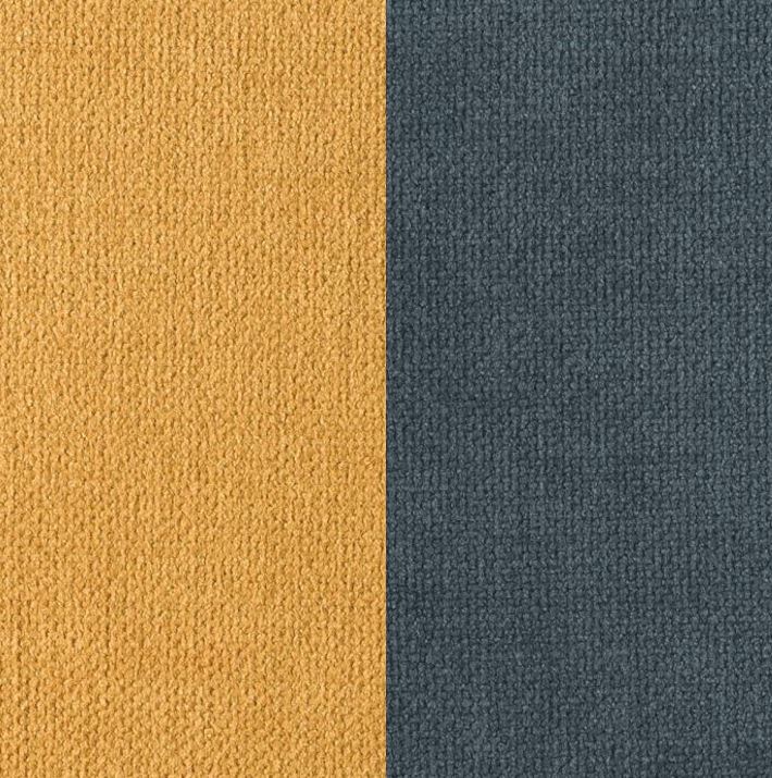 Tissu jaune / Tissu bleu jean - Apollo