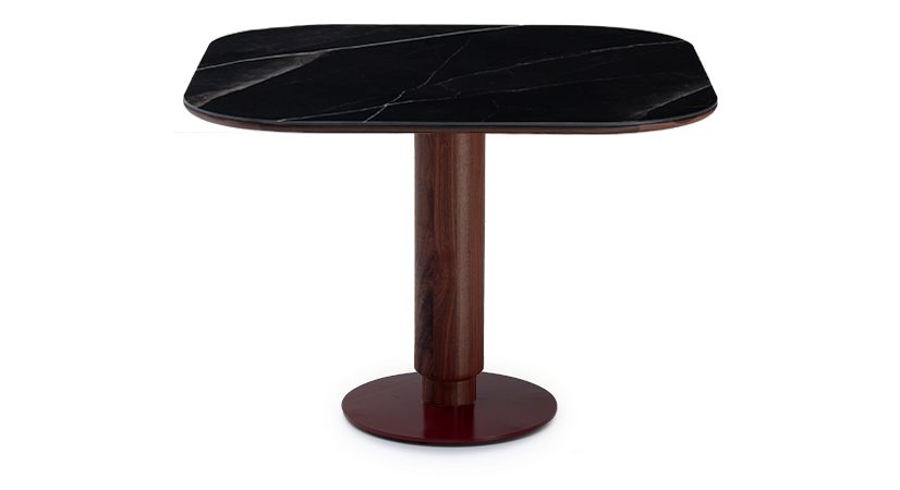 Extensible dining table for 6 to 8 people in dark oak and slate effect ...