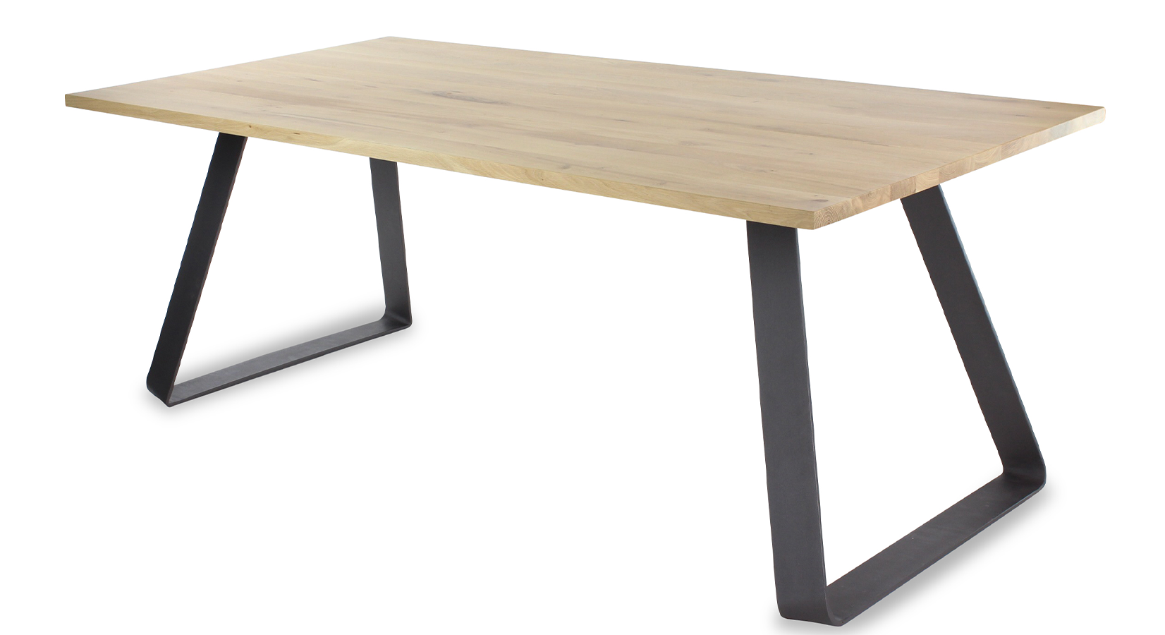 Extendable table for 6 to 10 people in natural oak and ossido ceramic ...