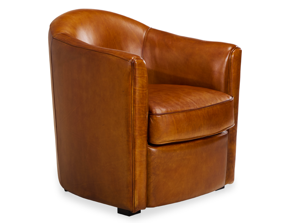 Fauteuil club cuir cognac - Fumoir