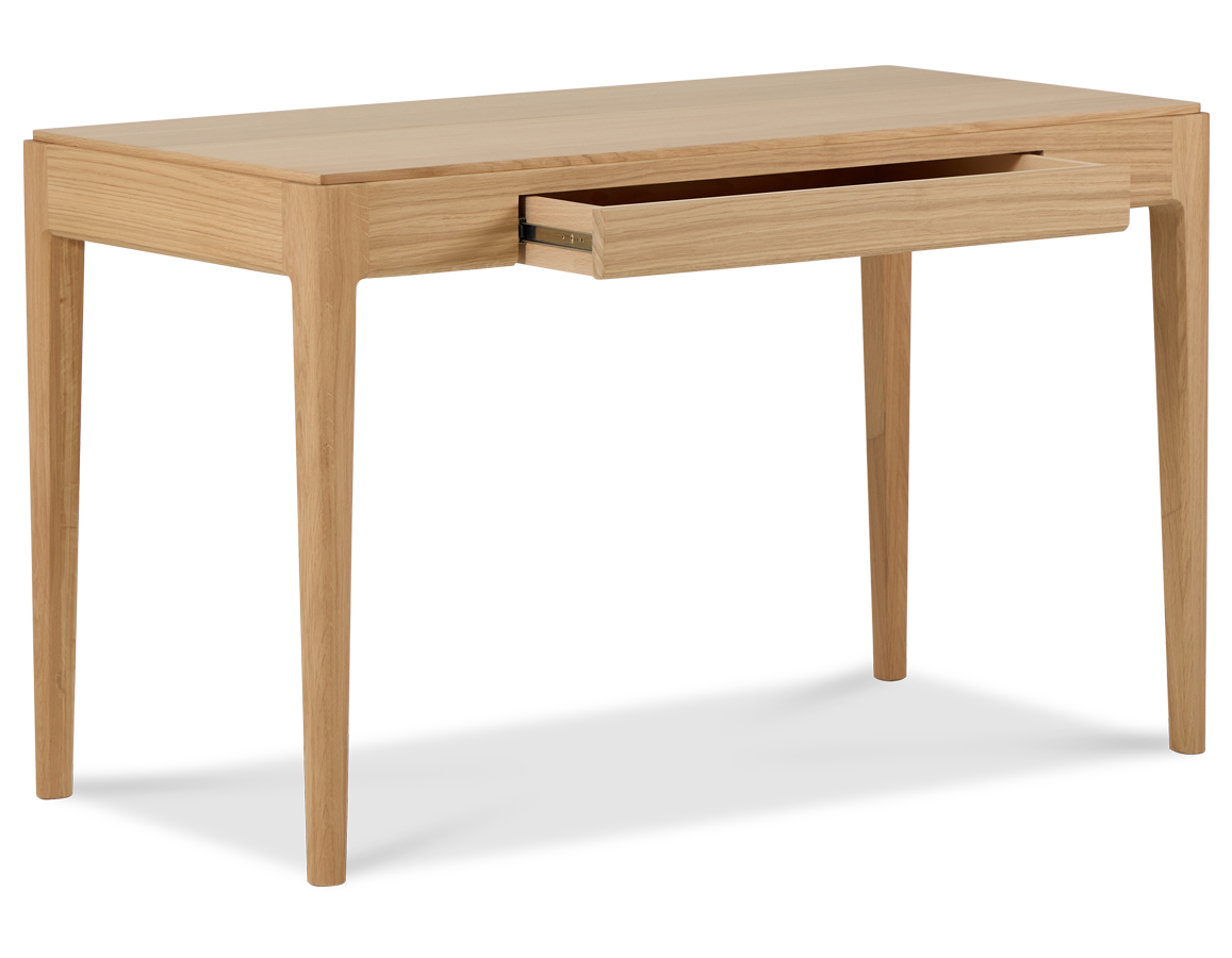 Bureau design en chêne teinte naturelle L120 cm - Albâtre