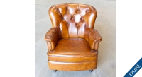 Chesterfield leather armchair light brown Chesterfield leather armchair light brown