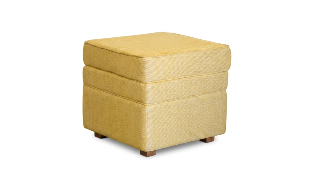 Terracotta velvet fabric pouf