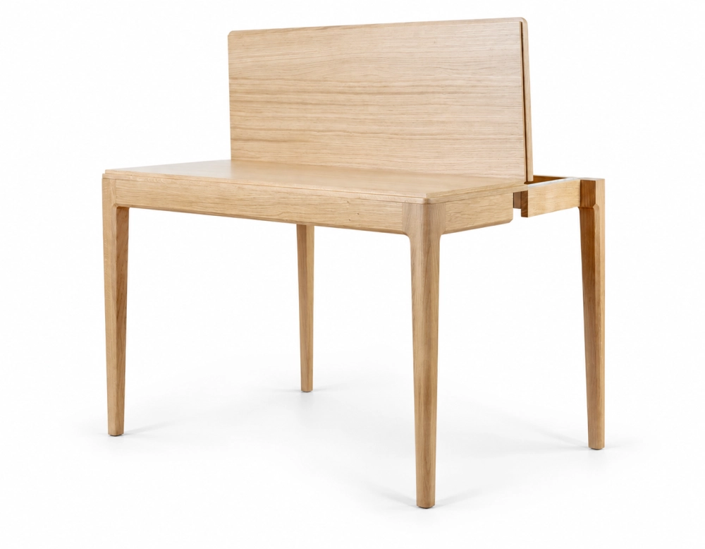 Console pliante en chêne teinte naturelle 120x40 cm
