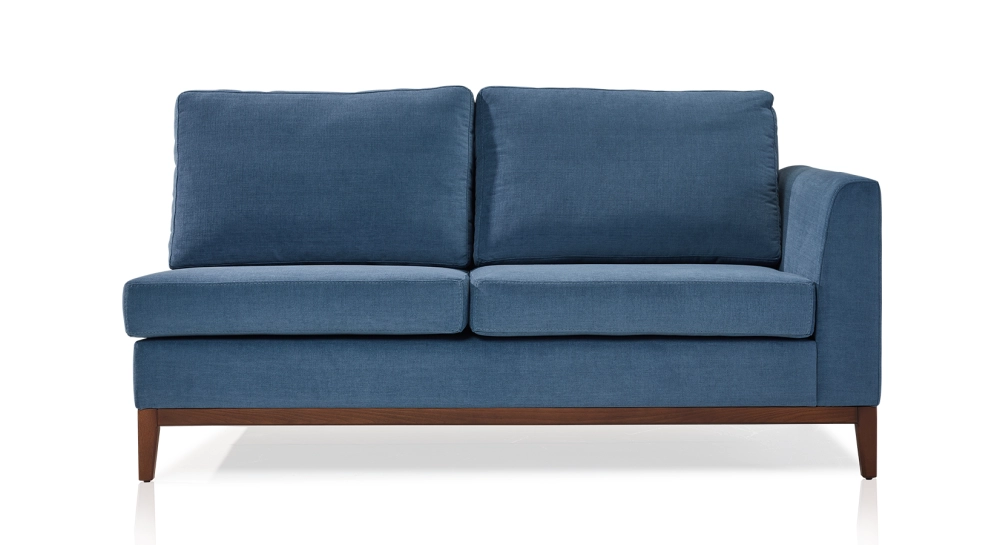 Module droit 3 places tissu bleu jean Module droit 3 places tissu bleu jean