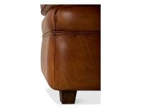 Leather pouffe light brown Leather pouffe light brown