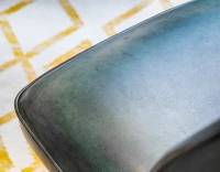 Pouf Chesterfield cuir bleu Pouf Chesterfield cuir bleu