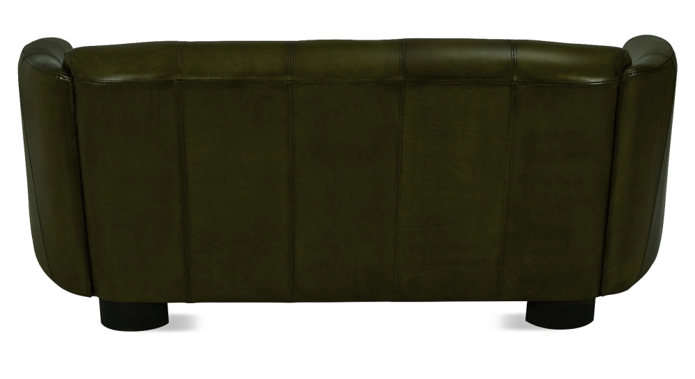 Canapé club cuir 3 places vert olive Canapé club cuir 3 places vert olive