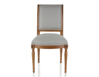 Chaise ancienne style directoire bois teinte ancienne et tissu gris clair Chaise ancienne style directoire bois teinte ancienne et tissu gris clair