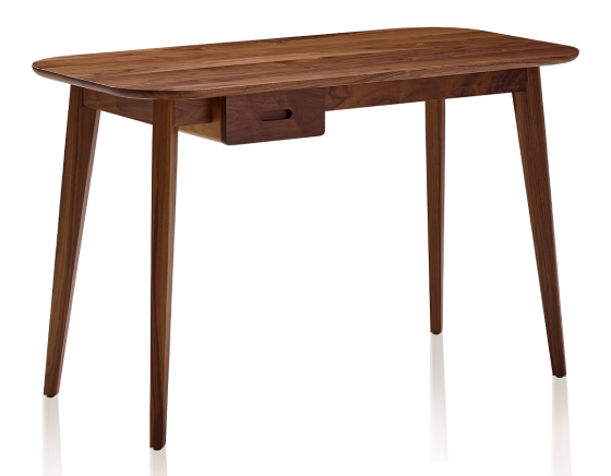 Scandinavian walnut desk natural tint L150 cm