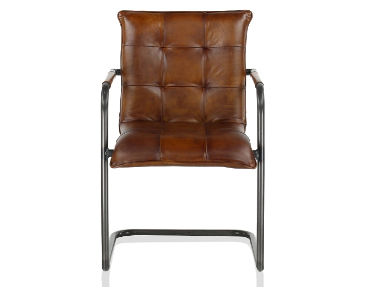 Fauteuil de bureau cuir marron vintage Fauteuil de bureau cuir marron vintage