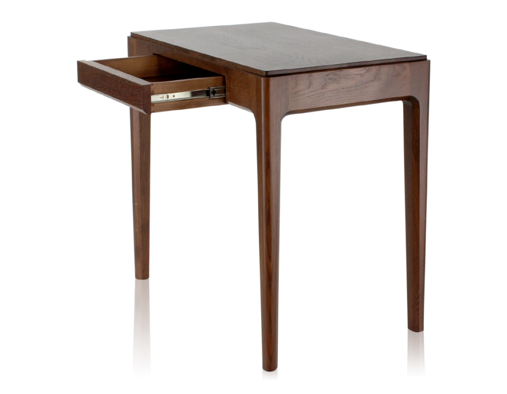 Bureau design en chêne teinte marron foncé L80 cm Bureau design en chêne teinte marron foncé L80 cm