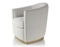 Fauteuil club tissu tissu beige naturel socle bois effet laiton Fauteuil club tissu tissu beige naturel socle bois effet laiton