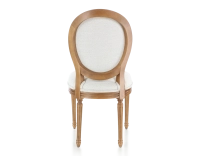 Chaise ancienne style Louis XVI bois teinte ancienne et tissu beige naturel Chaise ancienne style Louis XVI bois teinte ancienne et tissu beige naturel
