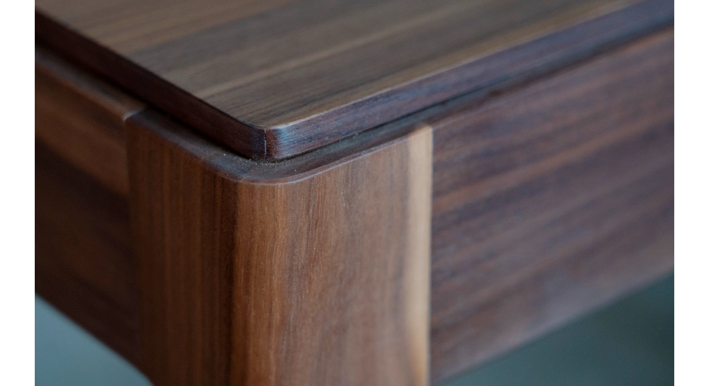 Escritorio de diseño de nogal teinte naturelle l100 cm