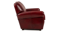 Canapé club cuir 2 places rouge carmin