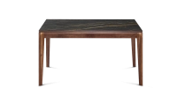 Table extensible 8 à 12 personnes en noyer et céramique allonges céramique avec bois teinte naturelle et plateau et allonges céramique effet marbre noir 160x100 cm Table extensible 8 à 12 personnes en noyer et céramique allonges céramique avec bois teinte naturelle et plateau et allonges céramique effet marbre noir 160x100 cm