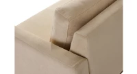 Canapé d'angle méridienne gauche 4 places tissu crème (MG - 2D)