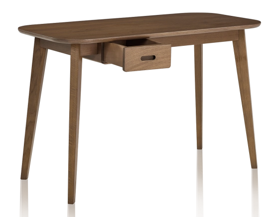 Bureau scandinave en chêne teinte noyer L150 cm
