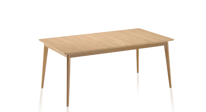 Table extensible en chêne 8 à 10 personnes avec plateau et allonges bois teinte naturelle 180x90 cm