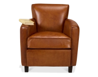 Fauteuil club cuir marron clair Fauteuil club cuir marron clair