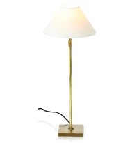 Lampe de chevet dorée abat-jour conique
