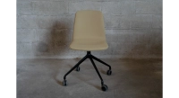 Office chair with 5 branches assise tissu kaki clair