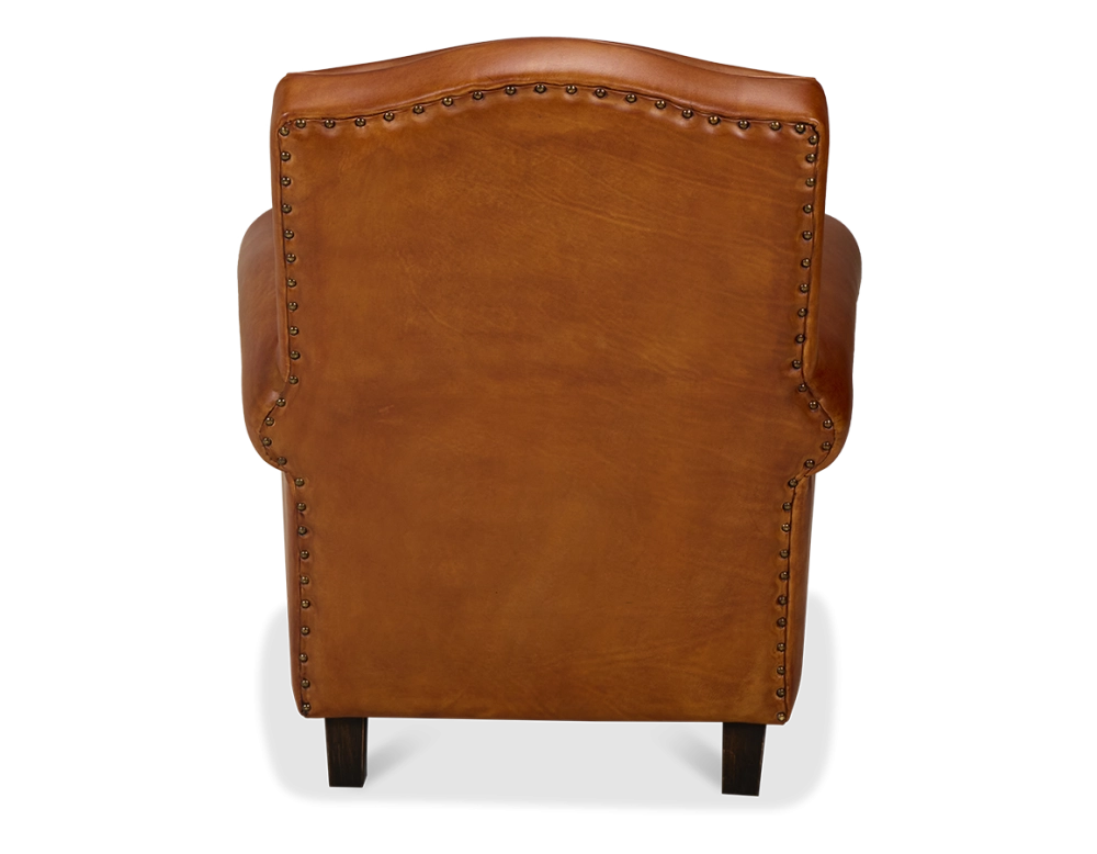Fauteuil club cuir marron clair Fauteuil club cuir marron clair