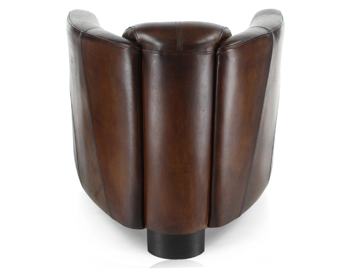 Fauteuil club cuir marron soutenu Fauteuil club cuir marron soutenu