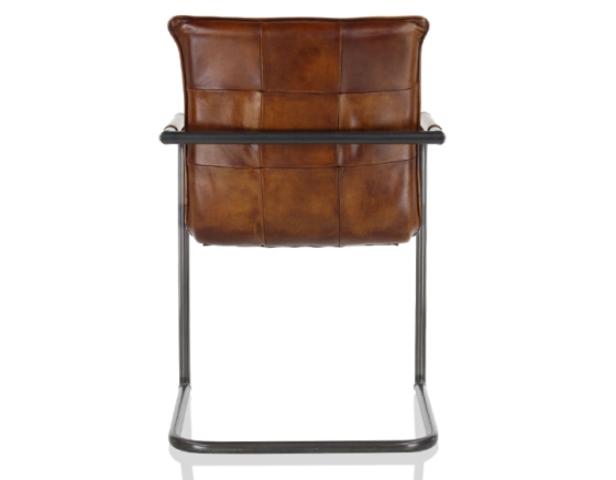 Leather office chair vintage brown