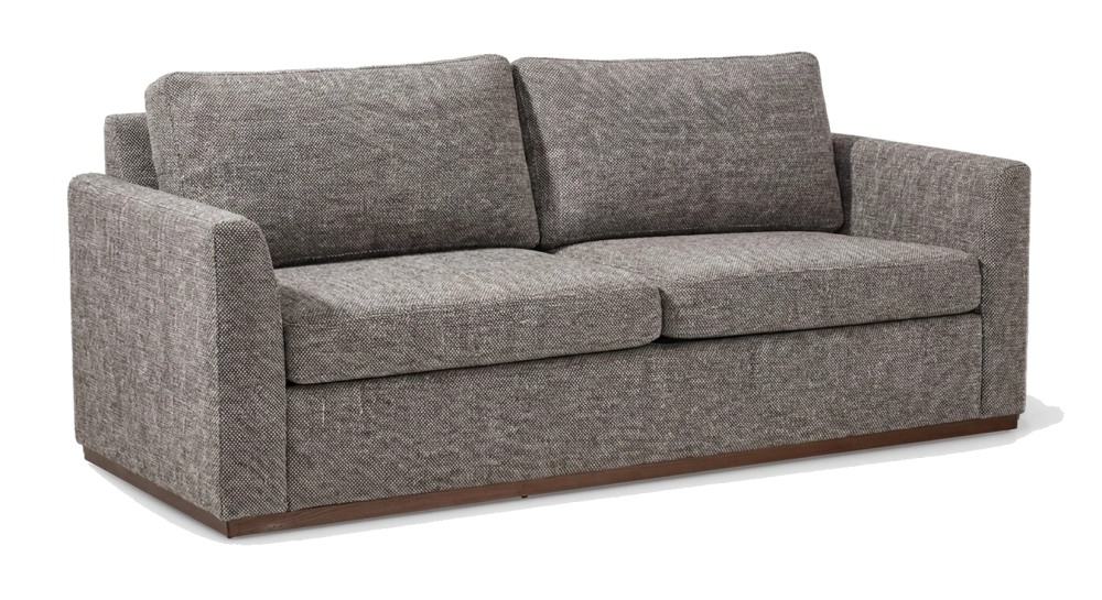 Canapé design 3 places tissu chiné marron