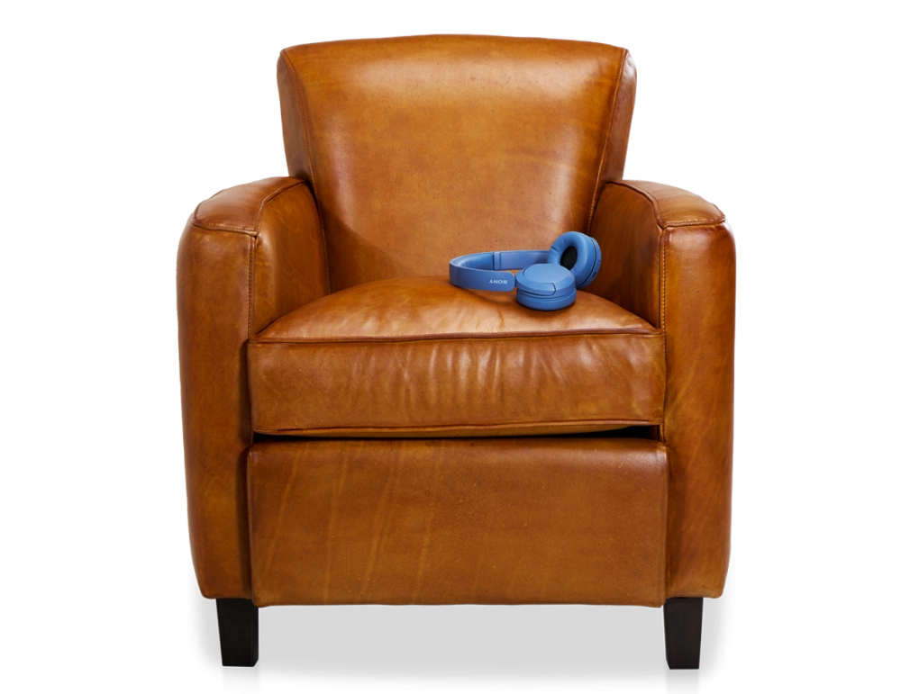 Leather club armchair cognac Leather club armchair cognac