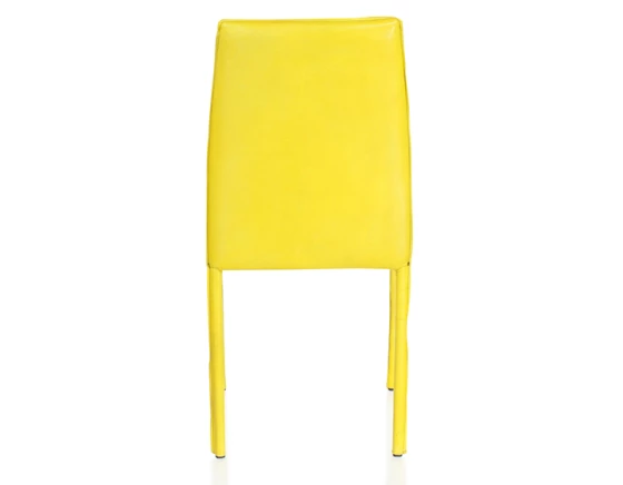 Chaise vintage cuir jaune