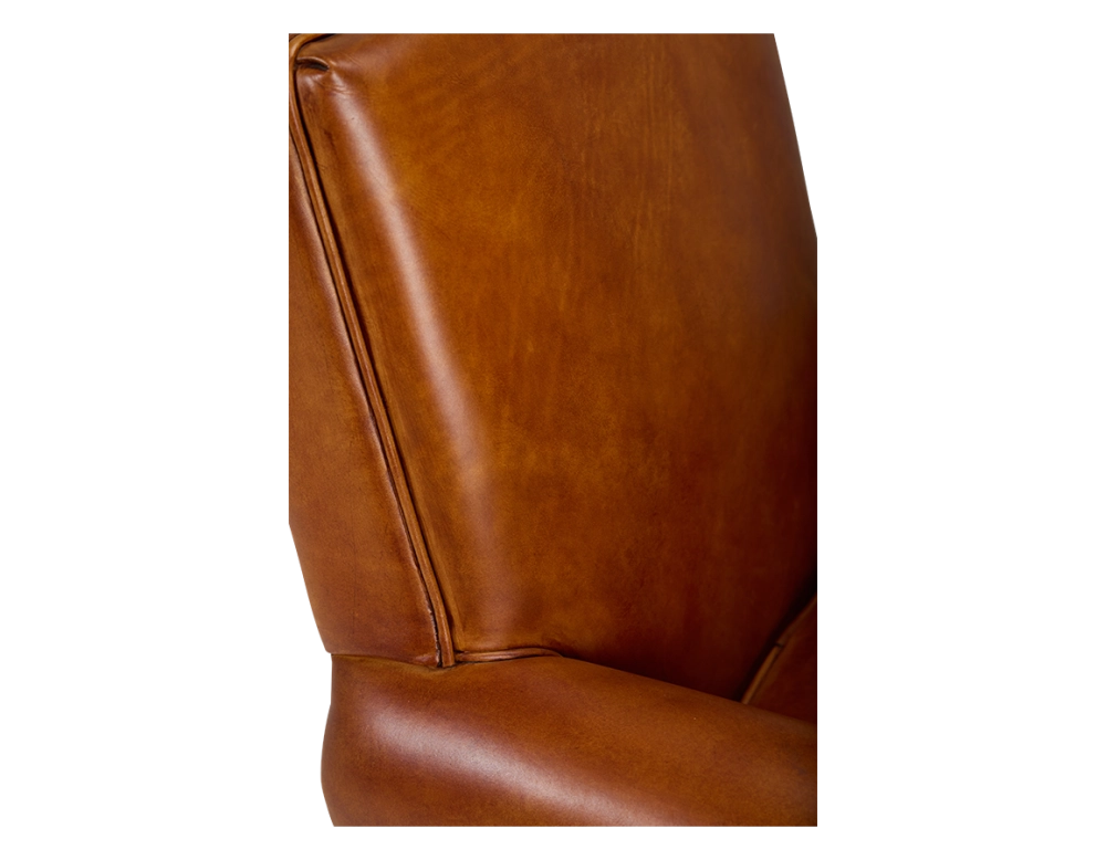 Fauteuil club cuir marron clair Fauteuil club cuir marron clair