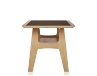Rectangular coffee table in oak and ceramic with natural stained wood, oxidised brown ceramic top 100x50 cm Rectangular coffee table in oak and ceramic with natural stained wood, oxidised brown ceramic top 100x50 cm