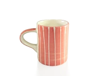Tasse à café en céramique striée rose Tasse à café en céramique striée rose