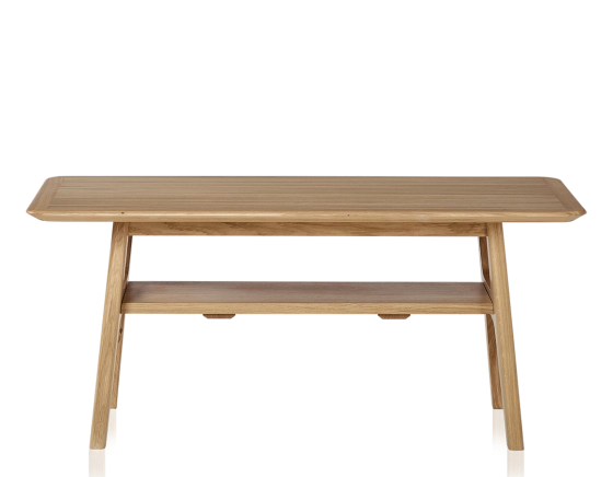 Rectangular oak coffee table natural tint 100x50 cm 100x50 cm