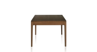 6 person oak dining table walnut tint wooden top 140x90 cm 6 person oak dining table walnut tint wooden top 140x90 cm