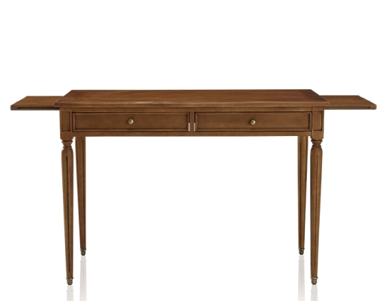 Bureau ancien style Louis XVI plateau bois L110 cm