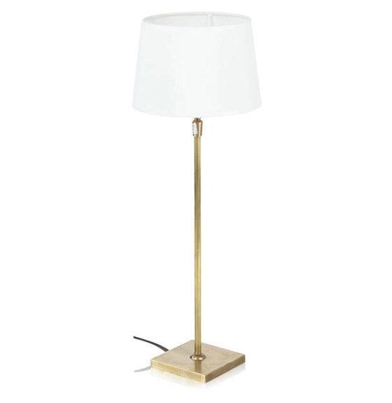 Lampe de chevet dorée abat jour droit