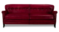 3 seater leather club sofa Bordeaux studded armrests 3 seater leather club sofa Bordeaux studded armrests