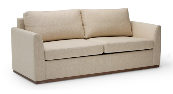 Sofá cama de 3 plazas tejido jaspeado beige