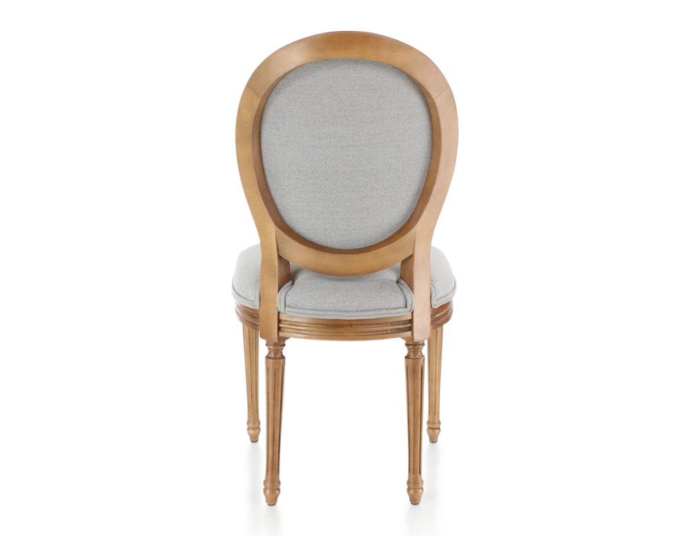 Chaise ancienne style Louis XVI bois teinte ancienne et tissu gris clair Chaise ancienne style Louis XVI bois teinte ancienne et tissu gris clair