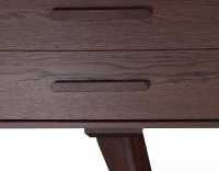 Buffet 2 portes en chêne bois teinte marron foncé Buffet 2 portes en chêne bois teinte marron foncé