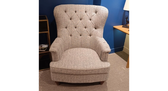 Fauteuil Chesterfied tissu