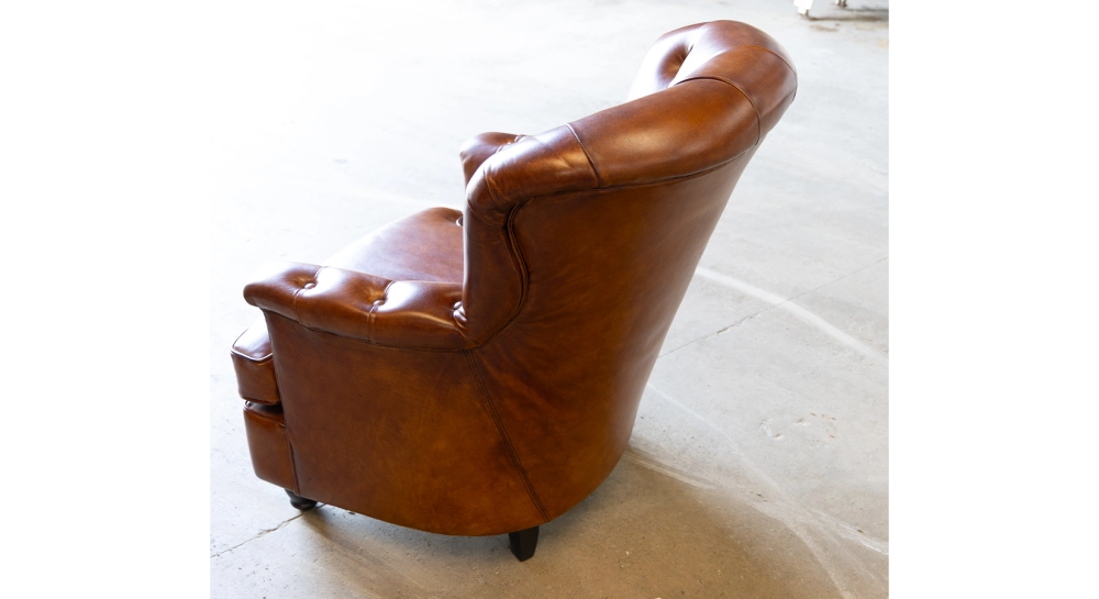 Chesterfield leather armchair light brown Chesterfield leather armchair light brown
