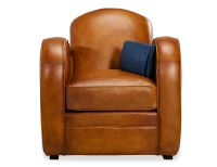 Fauteuil club cuir cognac Fauteuil club cuir cognac