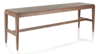 Banc design bois teinte noyer assise bois L140 cm Banc design bois teinte noyer assise bois L140 cm